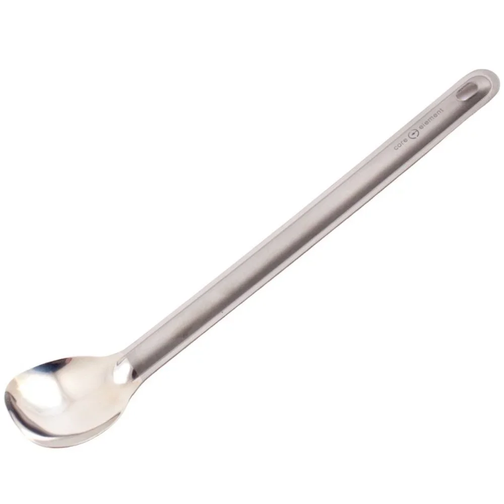 4-PACK Core Element 100%‎ Titanium Long Handle Spoon Ultralight Backpacking